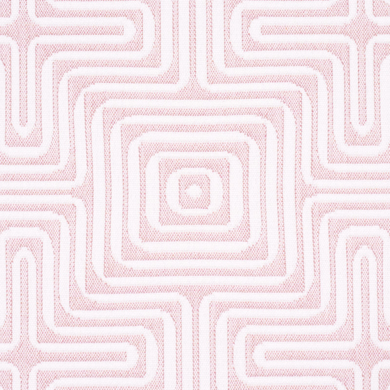 Schumacher x Trina Turk Amazing Maze Indoor/Outdoor Fabric, Blush