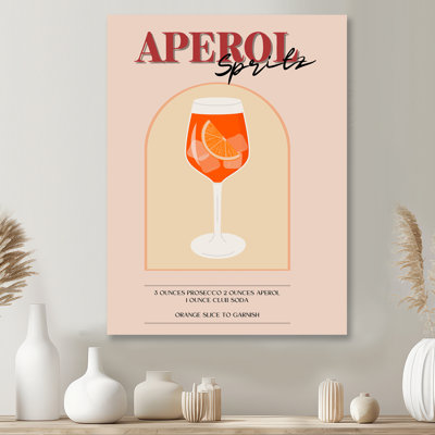 Citrine Aperol Spirz Italian Cocktail - Décoration murale cocktails
