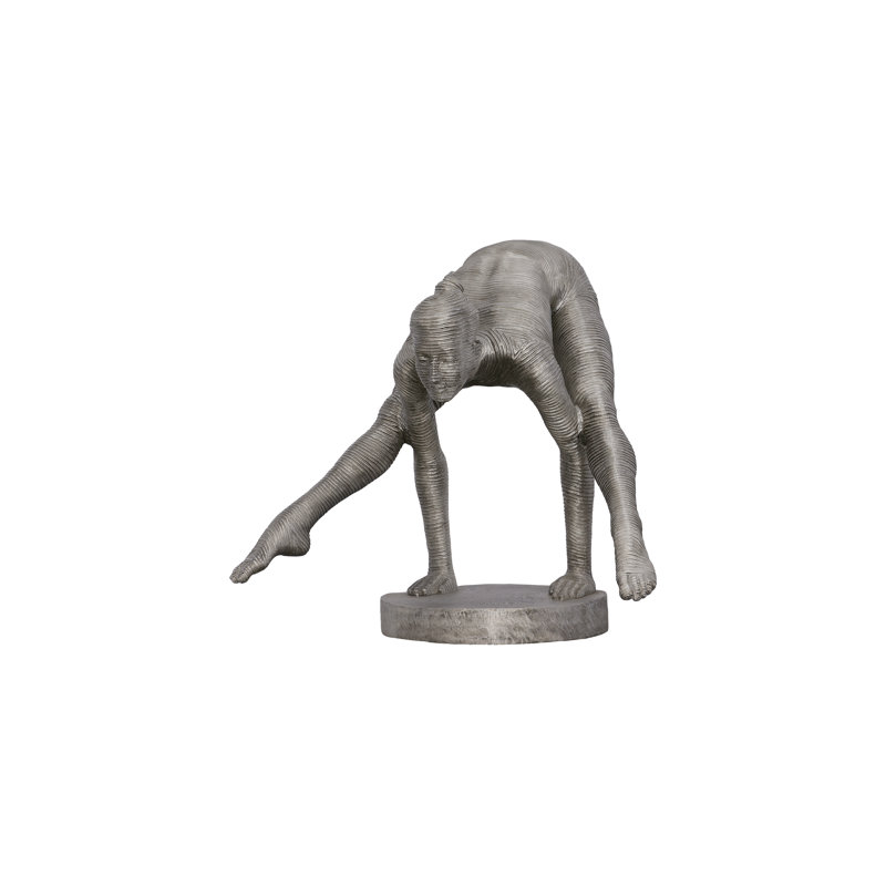 Statue corps en équilibre, aluminium