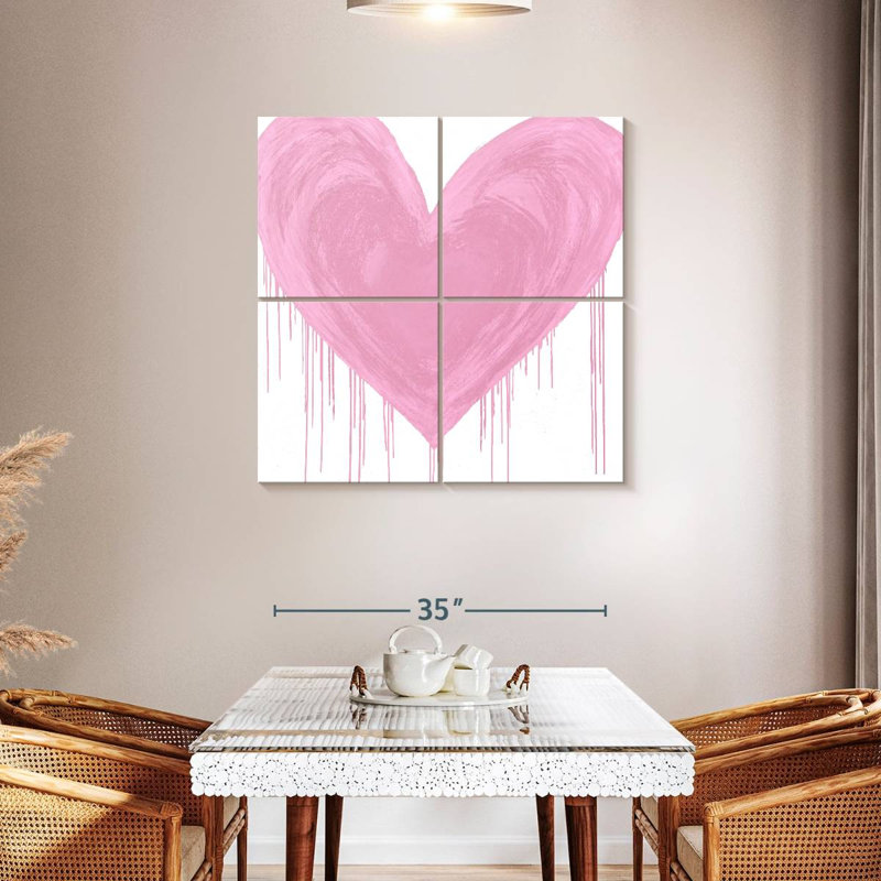 Hardie Big Hearted Pink, 38" H x 38" W