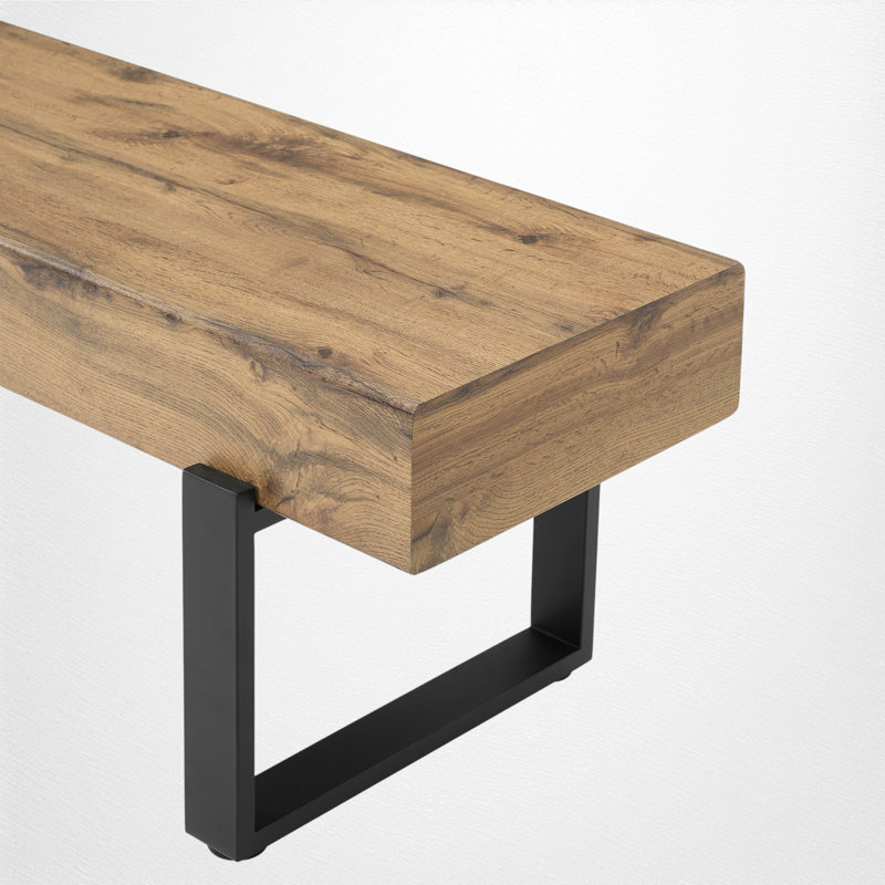Daidrian Bench, Natural Wood Wash
