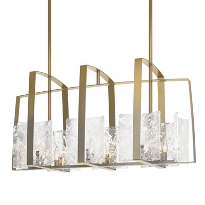 Luminaire suspendu linéaire à 8 lumières pour îlot de cuisine Arc