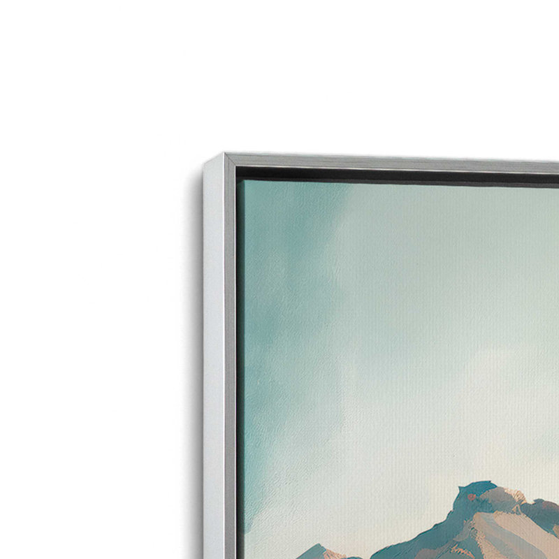 Vivid Desert Tranquillity Canvas Print in a Black Frame, 12" x 18", Cadre flottant en chrome poli