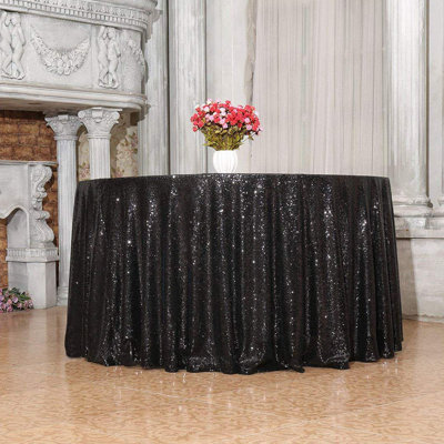 Mecham Solid Color Round Birthday Tablecloth