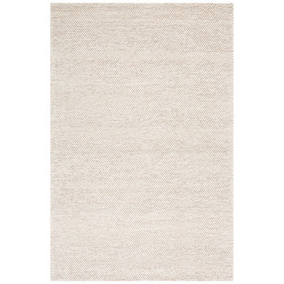 Tapis touffeté à la main de couleur unie Almus beige / ivoire