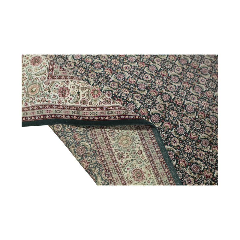Tapis vert et vin noué à la main de haute qualité
