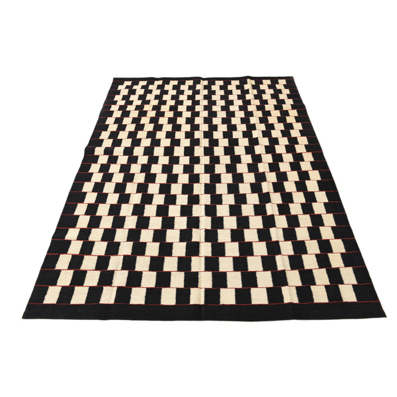 Tapis noir et blanc Murtagh