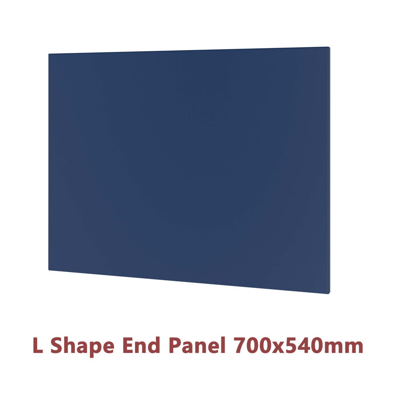 Modern Bathroom MDF Wooden Bath 700Mm L Shape End Panel, Matt Navy Blue