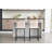 Counter Height Bar Stools Set Of 2, Upholstered Linen Bar Chairs, Metal Footrest And Frame For Kitchen,Dining Room-2111118452