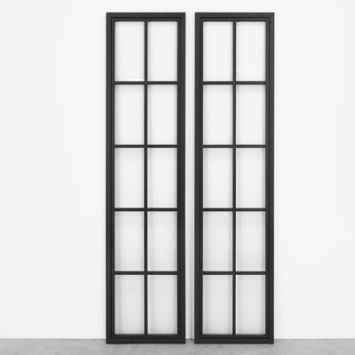 Metal Frame with Glass Barn Door
