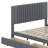 Upholstered Platform Bed with 2 Drawers and 1 Trundle, Classic Headboard Design-1223924941-1223924937