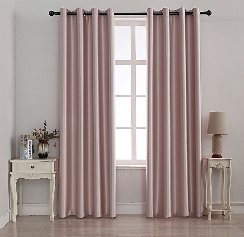 Rideau simple obscurcissant avec œillets Grommet, L 52 po x L 72 po, Rose