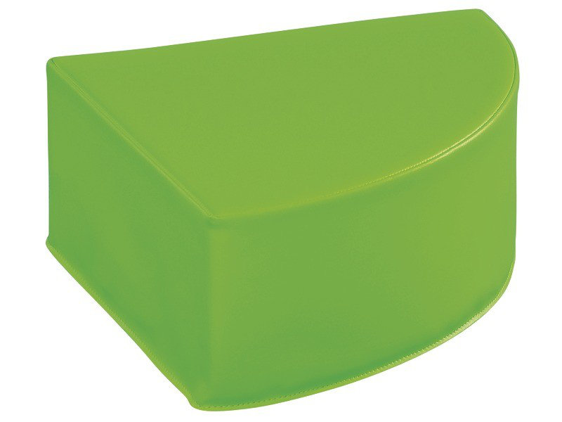 Quadrant Pouffe Basic - Seat Height: 6", Green, 7" H x 15.75" W x 15.75" D