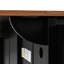 Îlot de cuisine de 53,5 po avec abattant, bloc d'alimentation, chariot roulant, l 53,5 po x P 29,2 po, H 36,5 po, prise noire pour salle à manger et salle à manger, 2 tiroirs, 29,2 po-1040755838