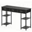 Bureau d'écriture, petit bureau d'ordinateur avec tiroirs en tissu, bureau à domicile avec tablettes réglables-1854859067-1854859065
