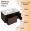Meuble-lavabo mural simple 35,65 po avec plateau en résine Corneau