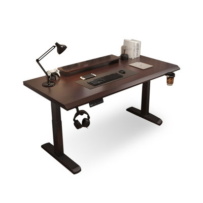 Bureau debout en bois massif noyer noir