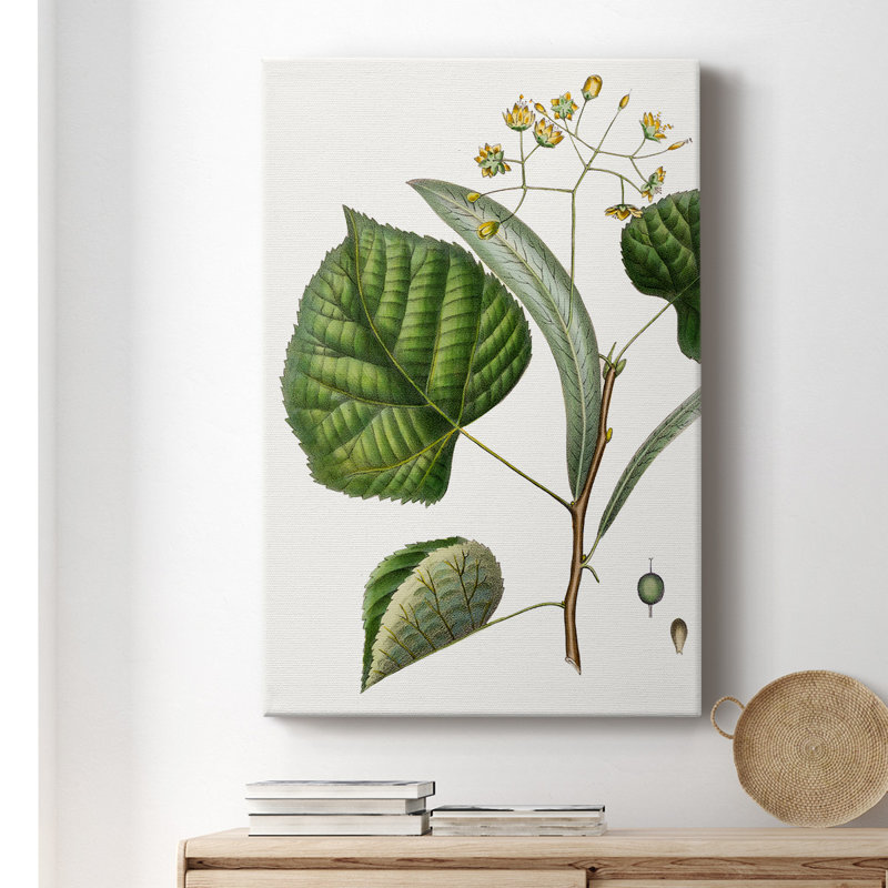 «Foliage and Blooms I» - peinture sur toile tendue, H 18 po x l 12 po x P 1 po