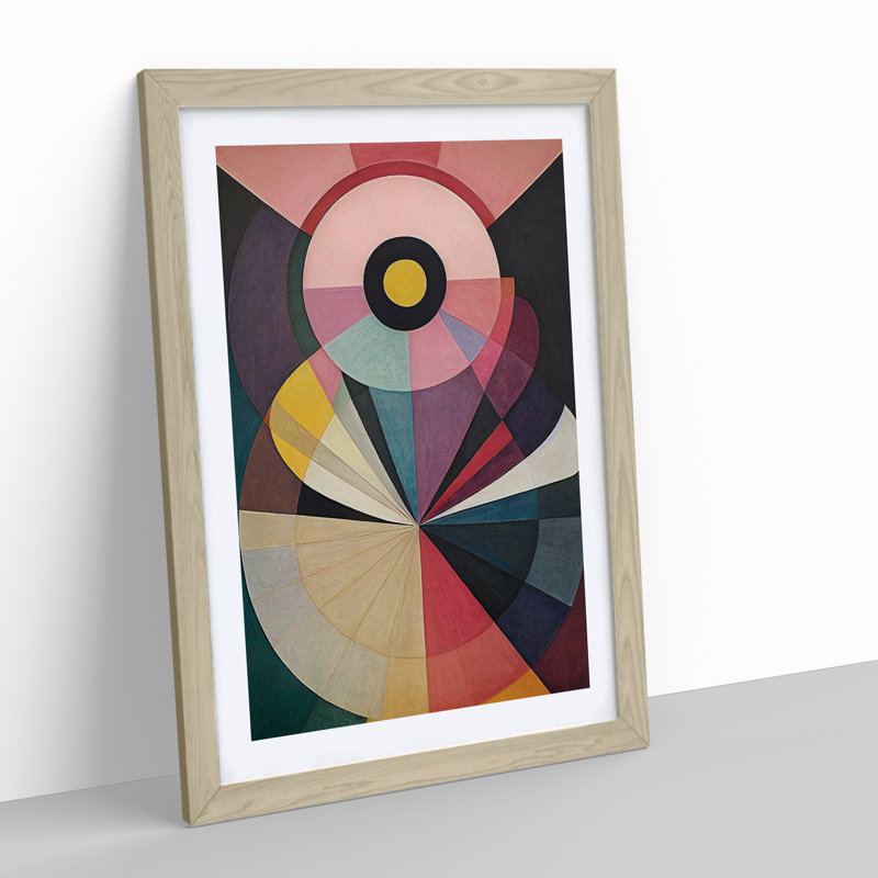 XV1022-530X An Abstract No.2 - Single Picture Frame Print, Oak, 64cm H x 46cm W x 2cm D