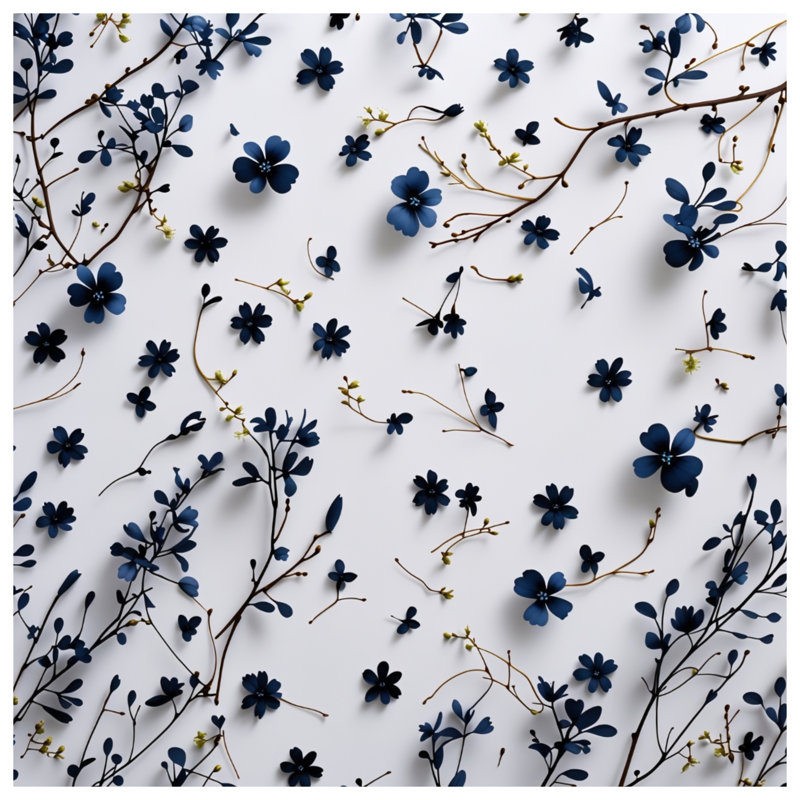 Édredon floral de style scandinave, Grand lit