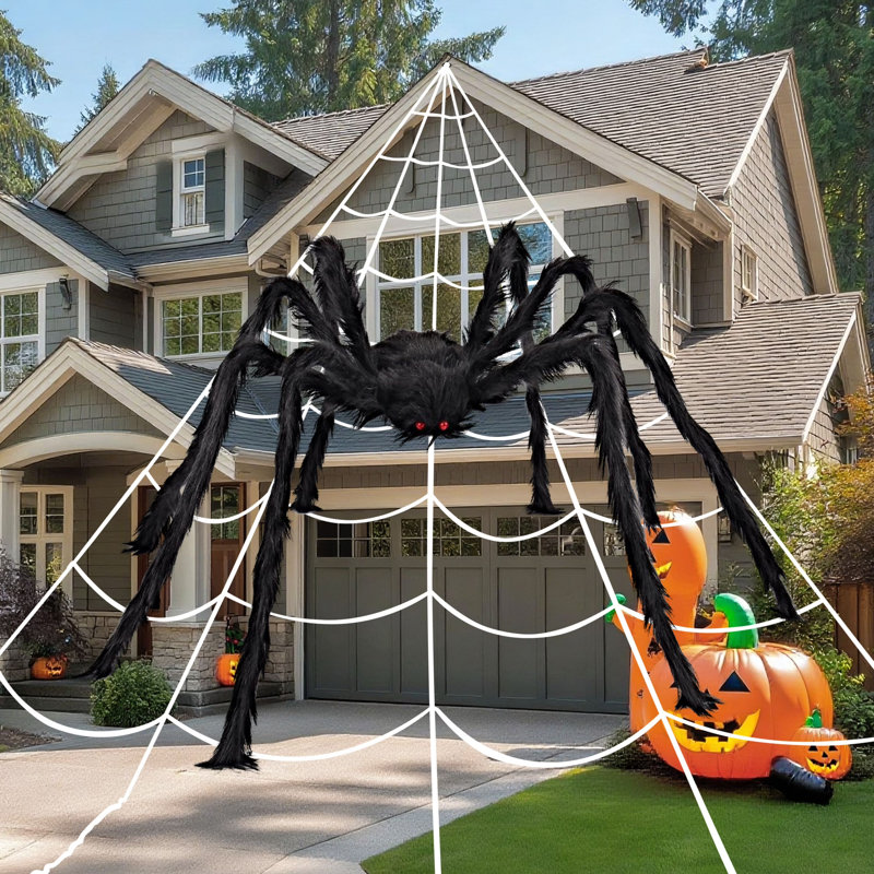 Halloween Spider Web and 59'' Giant Spider