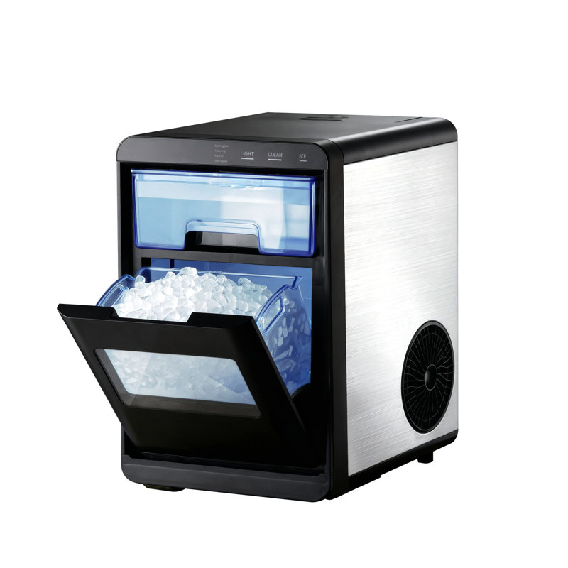 Countertop Ice Maker, 44 lbs per Day, Self-Cleaning Portable Machine with Scoop, Drawer-Style Ice Access, Nugget Ice-Making Machine with Chewable Ices for Home, Kitchen, Office, Bar & Party