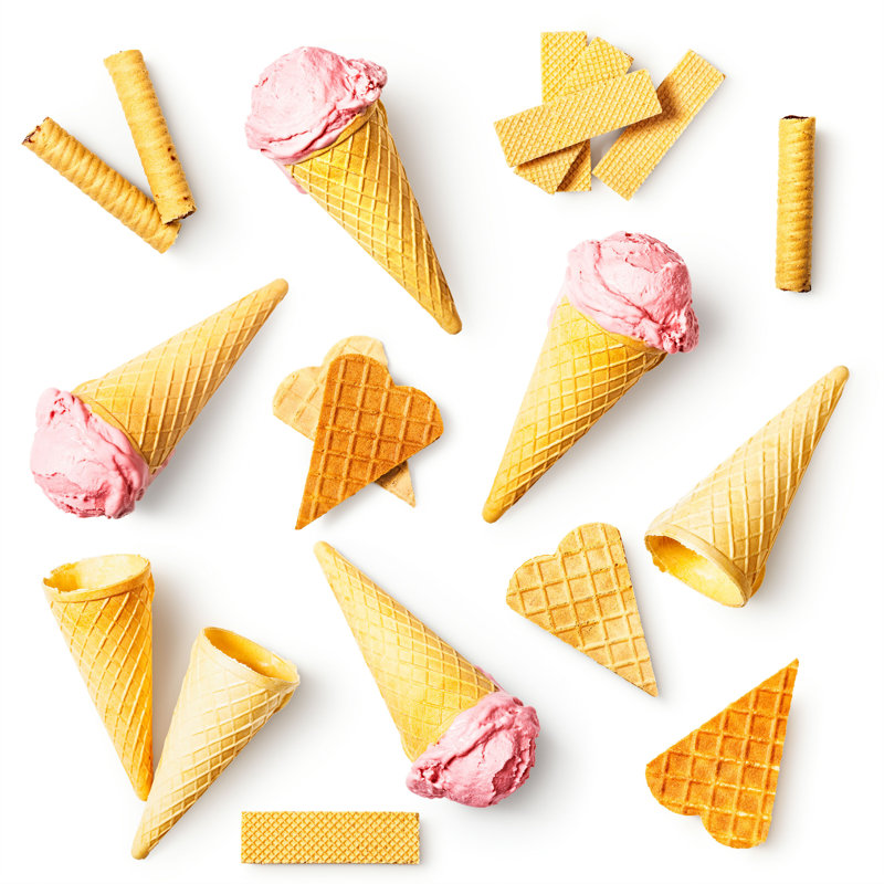 Dalaney Strawberry Ice Cream - impression sur toile tendue, H 12 po x l 12 po