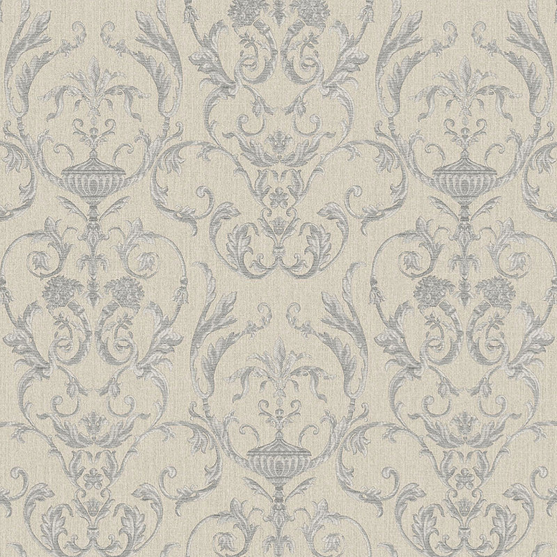 10m x53cm 3D Embossed Matte Wallpaper Roll, Red/Gold