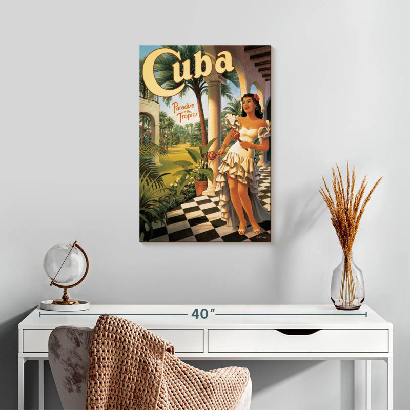 Enn Cuba, paradis des tropiques, H 24 po x l 16 po