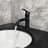 Modern Single Hole Bathroom Sink Faucet Matte Black - Stainless Steel Handle Vanity Basin Tap With Tarnish- Cover And Steady Water Supply Aerator For Corrosion Protection Jet