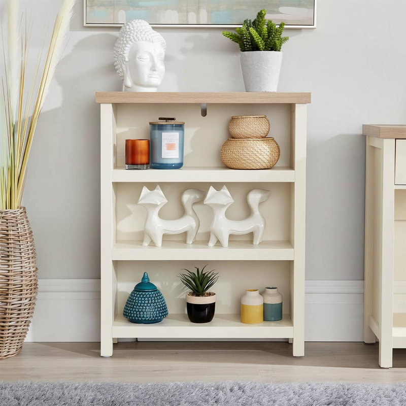 Rasco Bookcase Shelving 36mm Thick Top Unit, 87cm H x 70cm W x 22.5cm D, White