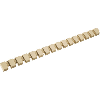 3"H x 1 1/2"P x 45"L Wilson Signature Urethane Dentil Block Trim, Primed Tan