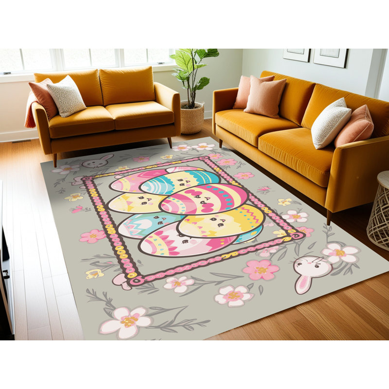 Le tapis des Fêtes de Pâques Printemps Aisle®, Rectangulaire 2 pi x 3 pi