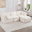 Canapé modulaire avec repose-pieds Modern Cloud, aucun assemblage requis-919662651