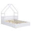 Lit plateforme House avec garde-corps et 2 tiroirs-1595106827
