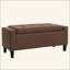 Banc de rangement avec repose-pieds avec plateau relevable et pieds en bois d'hévéa, banc de hall d'entrée rembourré en lin