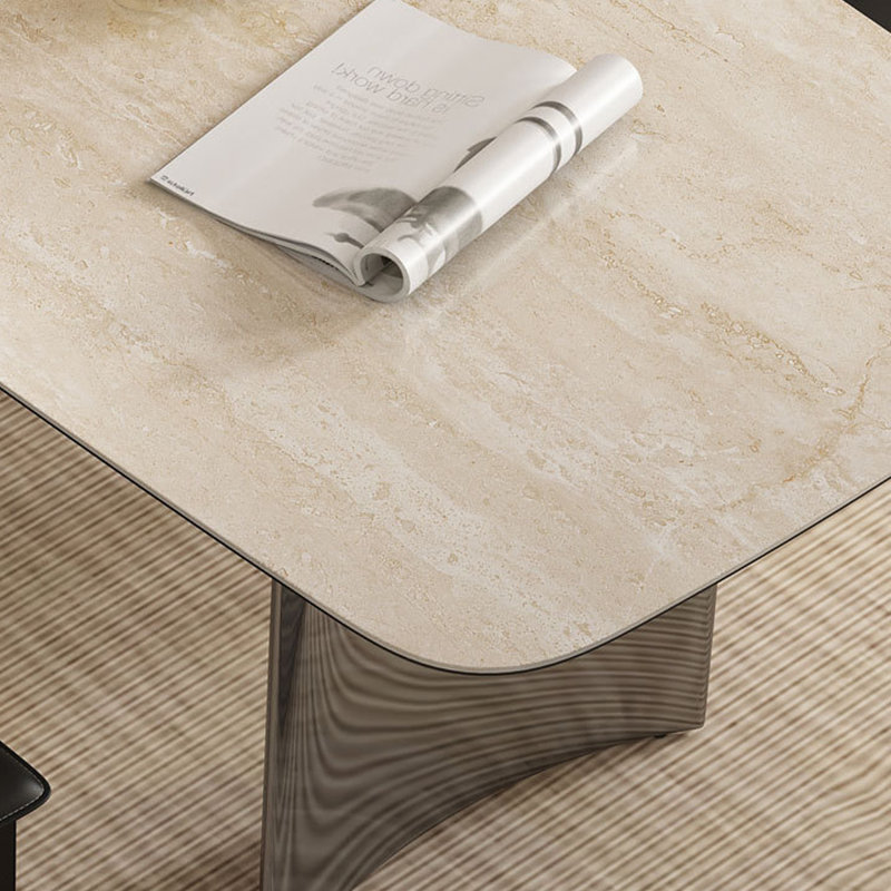 Table de salle à manger de luxe italienne légère, H 29,53 po x L 55,12 po x l 31,5 po
