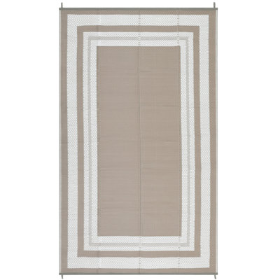 Outdoor Rug 9x12ft Reversible Waterproof Outdoor Furniture- Large Modern Geometric Plastic Straw Carpet - Collapsible, Durable, Washable - For Backyard, Porch, RV, Deck, Camping, Beach, Picnic
