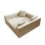 Canapé modulaire en L avec assise profonde, repose-pieds mobile et sans assemblage requis pour un confort ultime-80047745