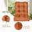 2 Piece 4" Thick Chair Cushion Indoor and Outdoor Seat / Back Cushions with Straps-381203181