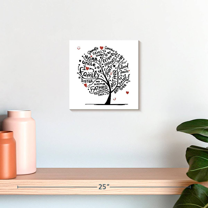 Family Words Tree, 10" H x 10" W