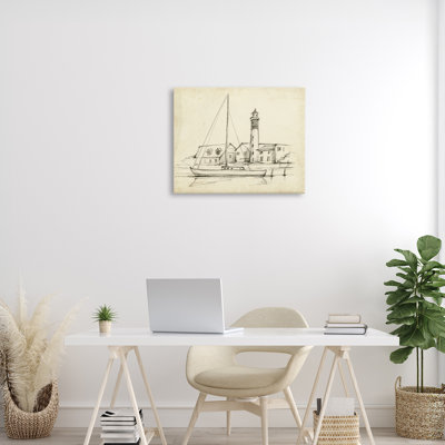 Lighthouse & Boat Study Canvas, design by Ethan Harper