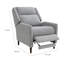 Fauteuil inclinable avec dossier haut et pieds fuselés Cien, tissu gris-130622726