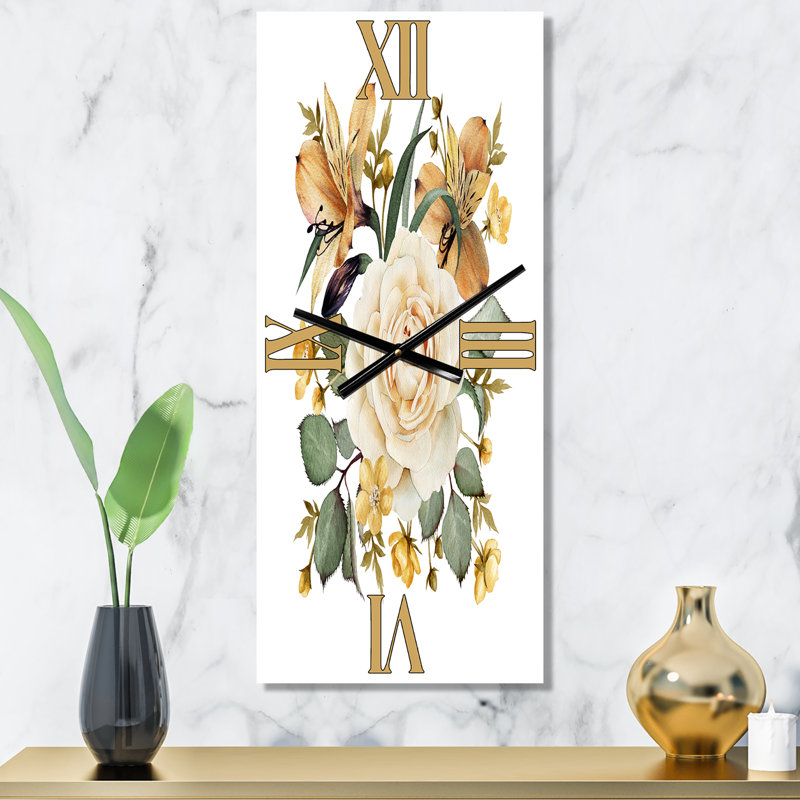 Horloge murale rose, Grand
