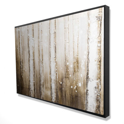Reproduction de forêt abstraite texturée sur toile