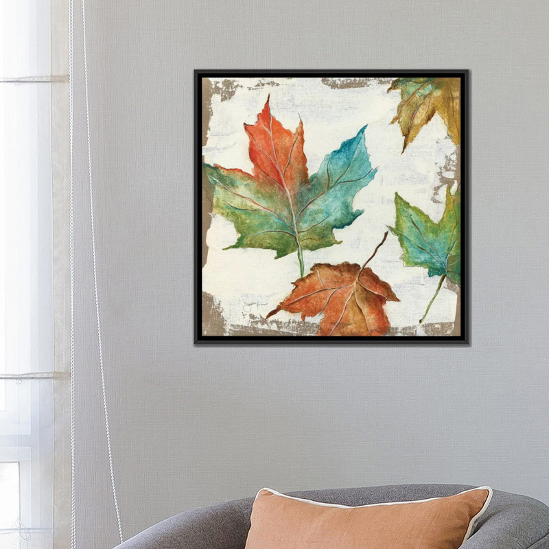 «Fall Leaves», reproduction d'art sur toile tendue, H 26 po x l 26 po x P 1,5 po, Toile tendue, Pas de tapis