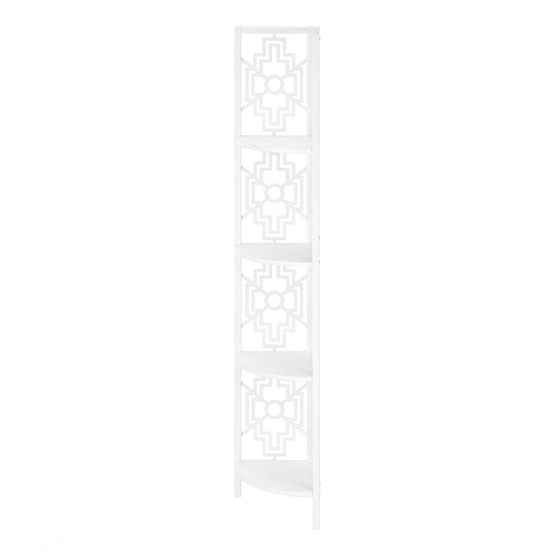 Bibliothèque étagère à 4 niveaux Zaira, Blanc
