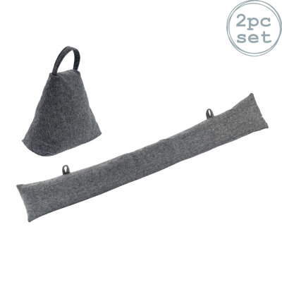 Nicola Spring - Herringbone Draught Excluders - 78.5cm - Triangle