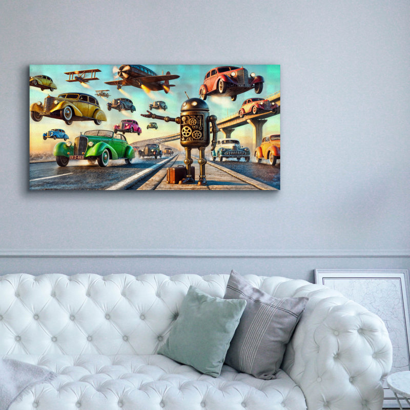 'Need A Ride' by Rey Klimt Canvas Wall Art, 30" H x 60" W