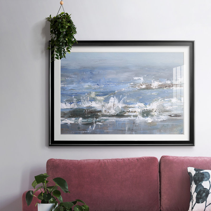 " Overcast Tides II ", Black, 27" H x 39" W x 1.5" D